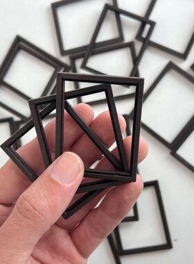 Dollhouse娃娃屋客厅场景配件简约木制相框diy小屋迷你家具模型