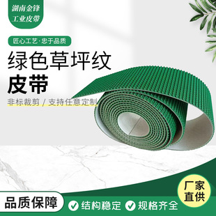 绿色草坪花纹输送带摘果机传送带 铡草机皮带pvc防滑爬坡传动带