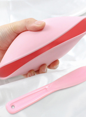 美妆工具TPR仿硅胶面膜碗塑胶软碗面膜棒调膜碗用品美容套装中号