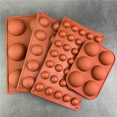 6-in-15-in-35-in-a-semicircle mold handmade chocolate ball