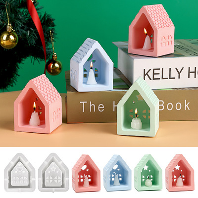 Fat Yaya DIY House Candlestick Base Silicone Mold Five poin