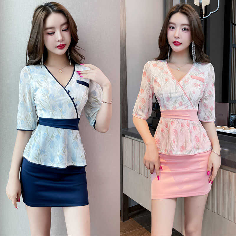 足浴spa减龄养生馆工作服两件套