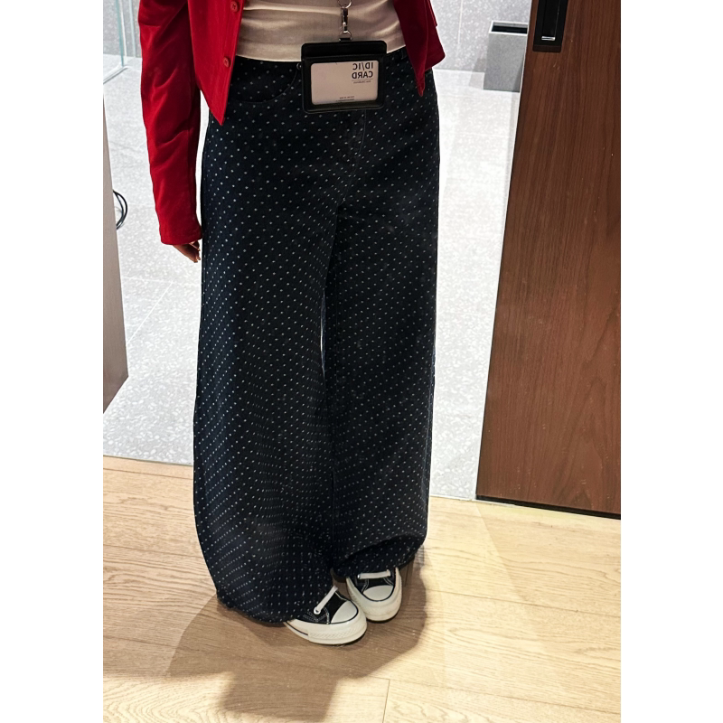 【老钱波点~】夏季波点女宽松休闲直筒裤