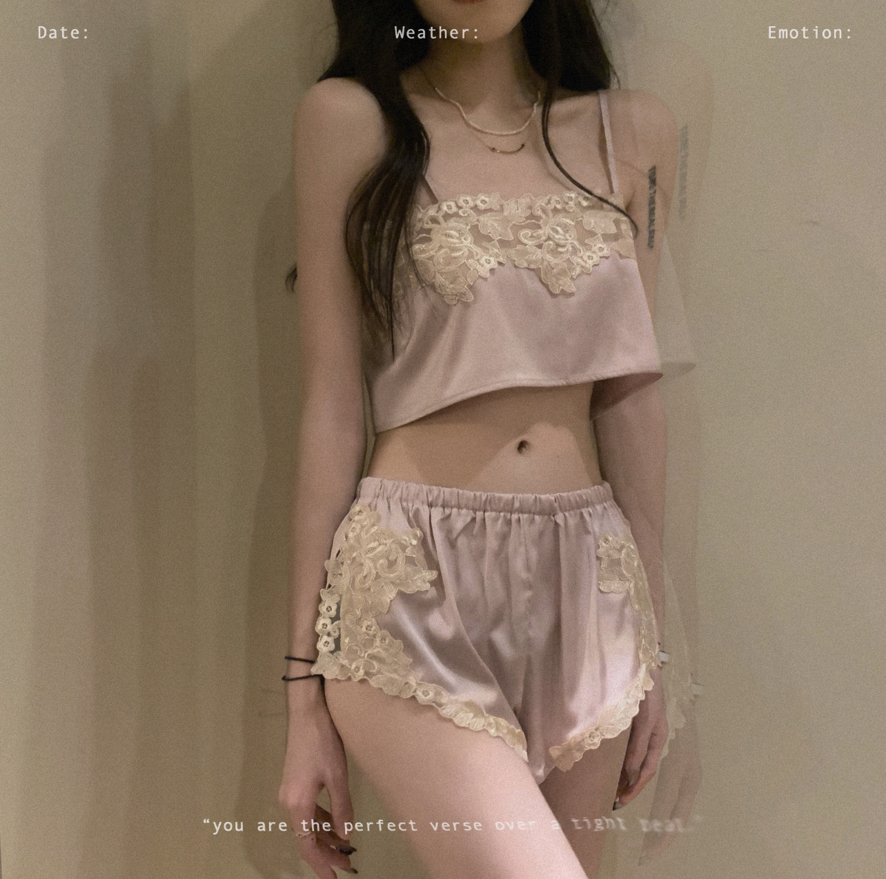 Real price sexy summer thin Lace French advanced embroidery suspender pajamas suit