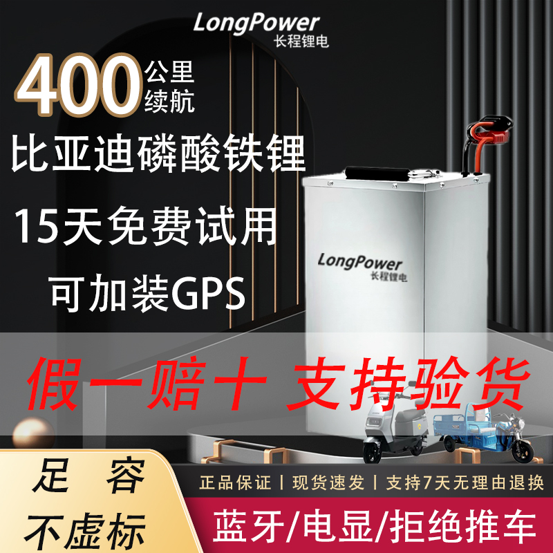 两三轮电动车锂电池48v60v72v全新宁德磷酸铁锂外卖代步专用