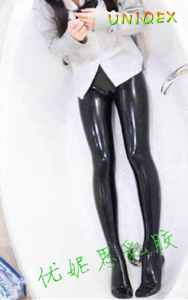 乳胶紧身裤 Latex女  乳胶裤  连袜裤 女乳胶瘦腿裤袜