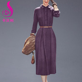 连衣裙2025春秋装 新款 气质打底裙修身 长袖 显瘦时尚 中长裙子清仓