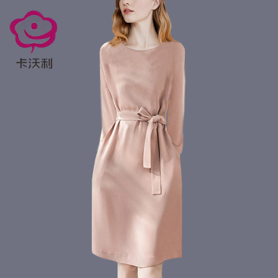 卡沃利高档百搭A字裙聚酯纤维