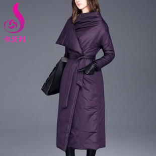 显瘦大牌女装 欧美气质羽绒服女中长款 修身 冬装 外套潮加厚 2025新款