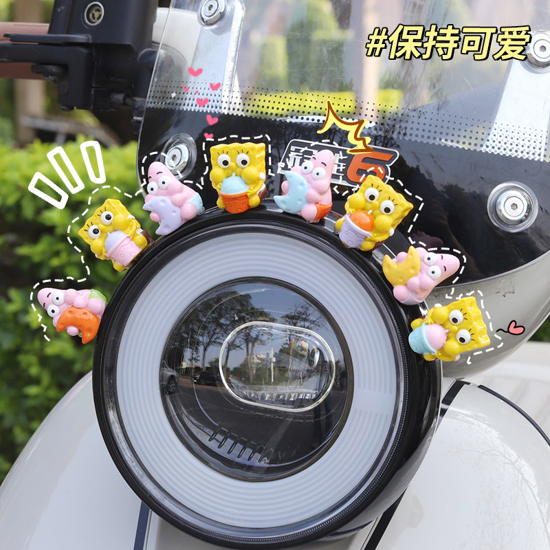 雅迪q50装饰小物件冠能m50电动车仪表盘配件玩偶电瓶车后视镜改造