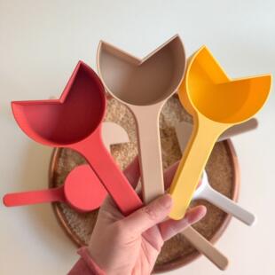 PLA3d勺子印模玩沙过家家玩具不规则塑料挖沙勺7件套儿童认知玩具