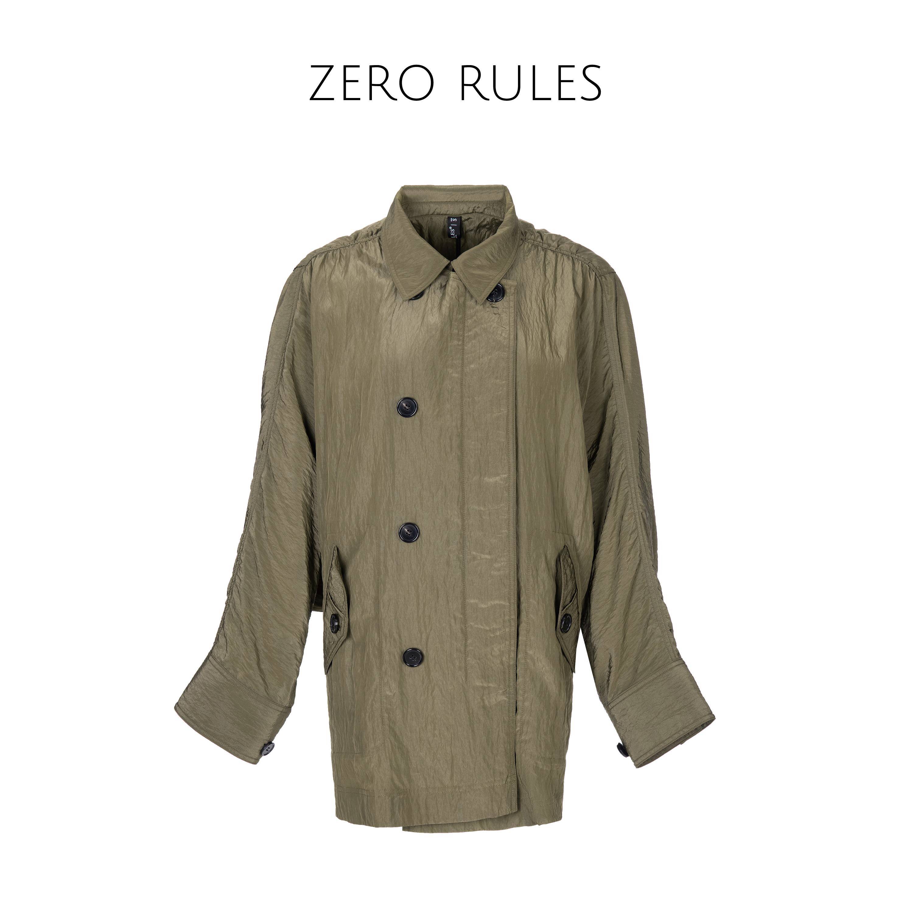 宛宛轻奢【LC风衣外套短款】加稔人丝锦 定制面料一手长风衣外套