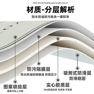 床头柜盖布pvc洗衣机盖布家用轻奢万能桌布卧室防水防尘桌面垫子