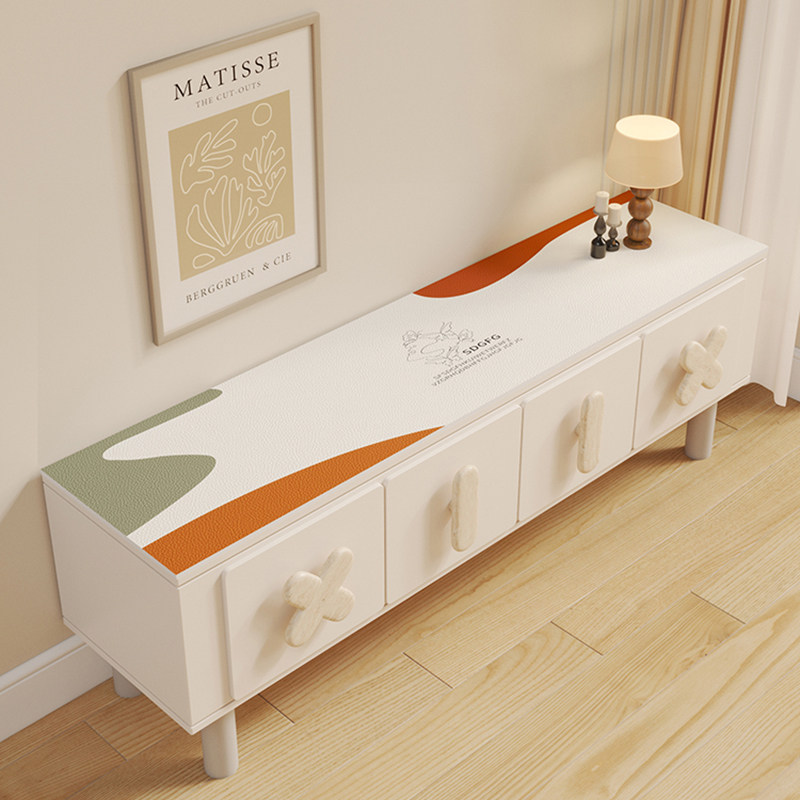 轻奢高级感餐边柜鞋柜桌垫防水防油电视柜桌面保护垫免洗防尘盖布,居家布艺,桌布,淘宝优惠券,粉丝福利购,淘宝优惠卷