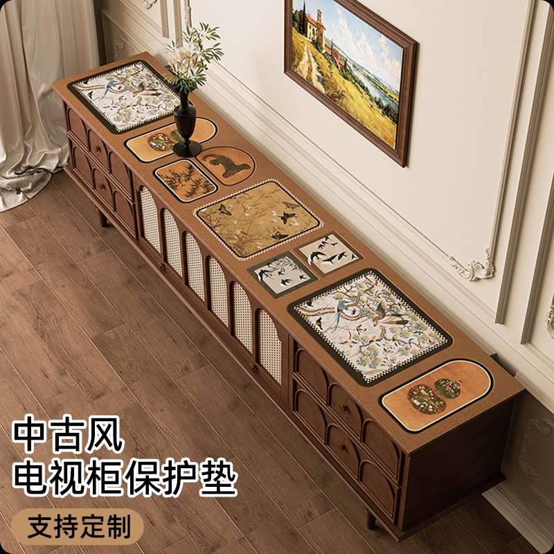 轻奢高级感电视柜桌垫鞋柜