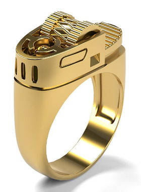 速卖通新款跨境热卖饰品首饰欧美创意个性打火机造型戒指批发