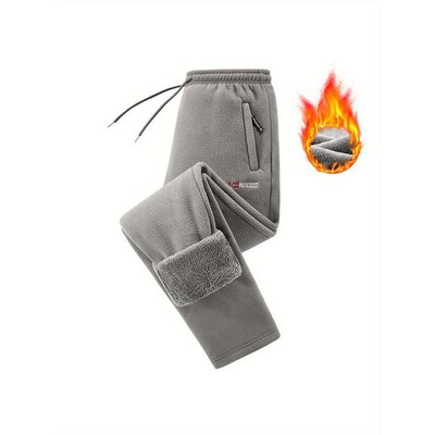 Men's thick fleece lined pants winter skiing snowboarding