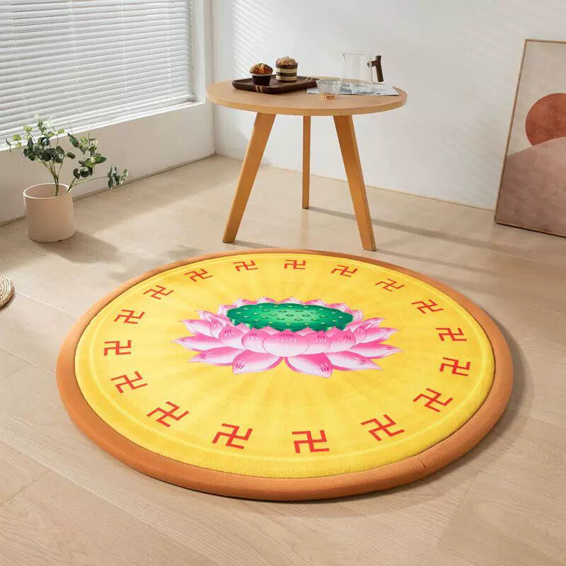家用圆形打坐垫禅修垫蒲团加厚坐垫禅坐垫静坐垫拜垫高弹记忆棉垫