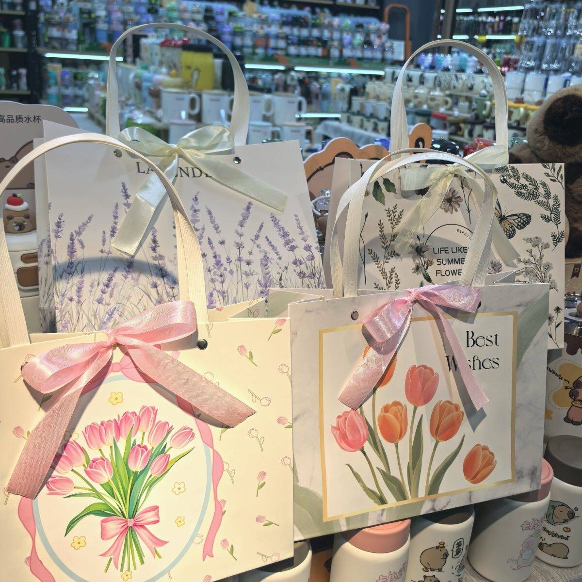 简约轻奢节日礼品纸袋ins高级伴手礼手提包装礼物袋