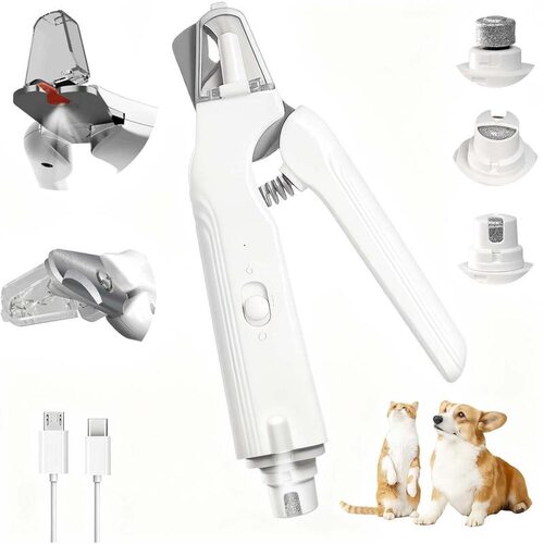 2 in 1 Cat Small Dog Nail Trimmers Cat Dog Nail Grinder for