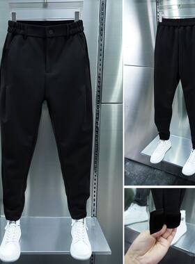 春夏季束脚2026西裤九分男休闲裤垂感修身魔术贴小脚裤子潮流百搭