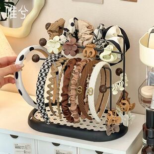 发箍收纳神器儿童抓夹发圈展示架发饰发夹发圈桌面首饰项链收纳盒