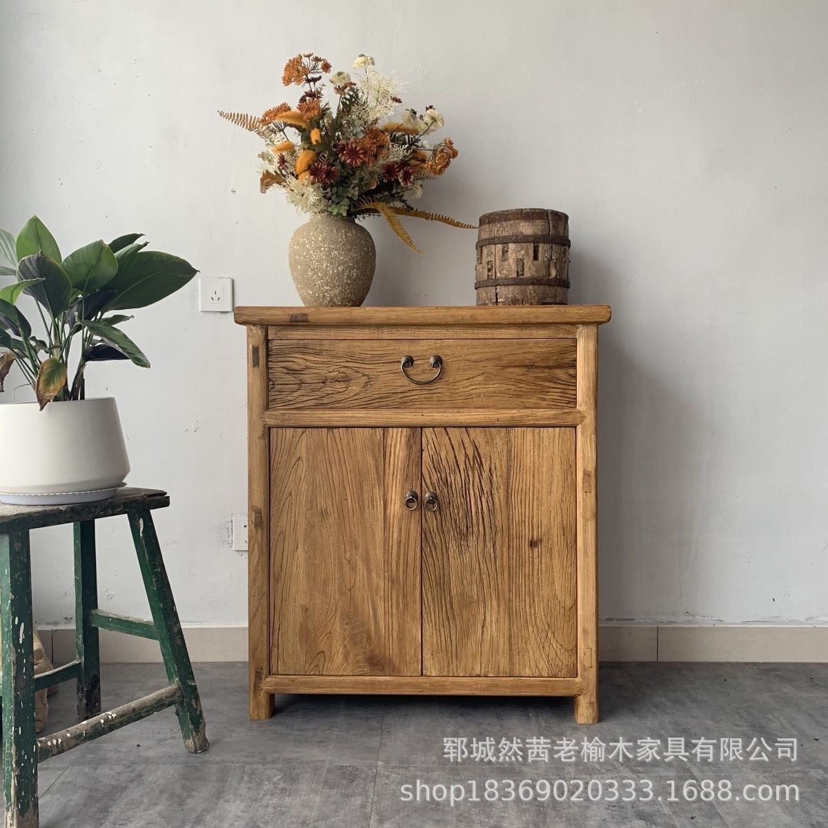 新款老榆木餐边柜实木靠墙收纳储物柜多款式实木茶水柜客厅边柜