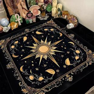 塔罗桌面布高级神秘感桌垫耐磨耐脏加厚加绒网红麻将桌布推牌游戏
