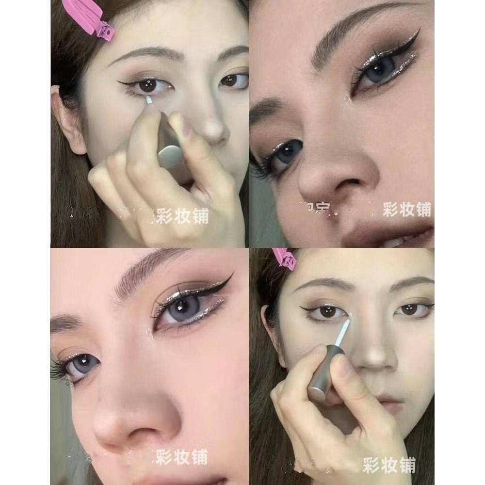 到底是谁会拒绝碎闪眼线啊!银色眼影眼线液闪细液体碎闪一滴泪