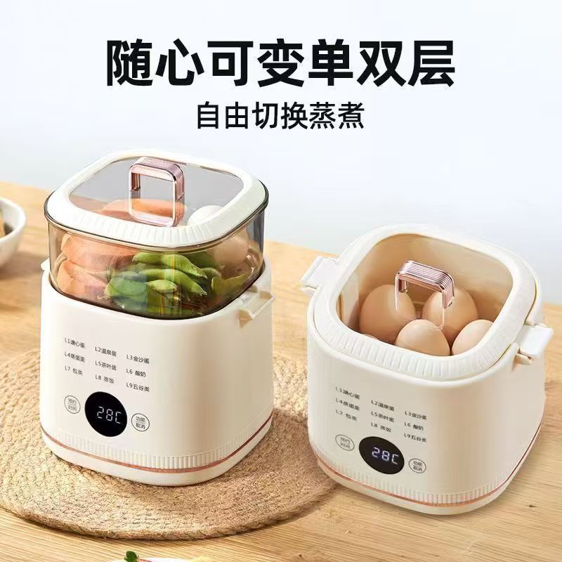 煮蛋器第一名德国双层早餐机家用预约定时蒸蛋神器自动断电防干烧图片