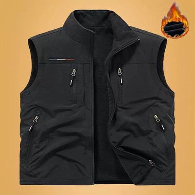 Autumn And Winter Men's Casual Fleece Vest Thickened Warm