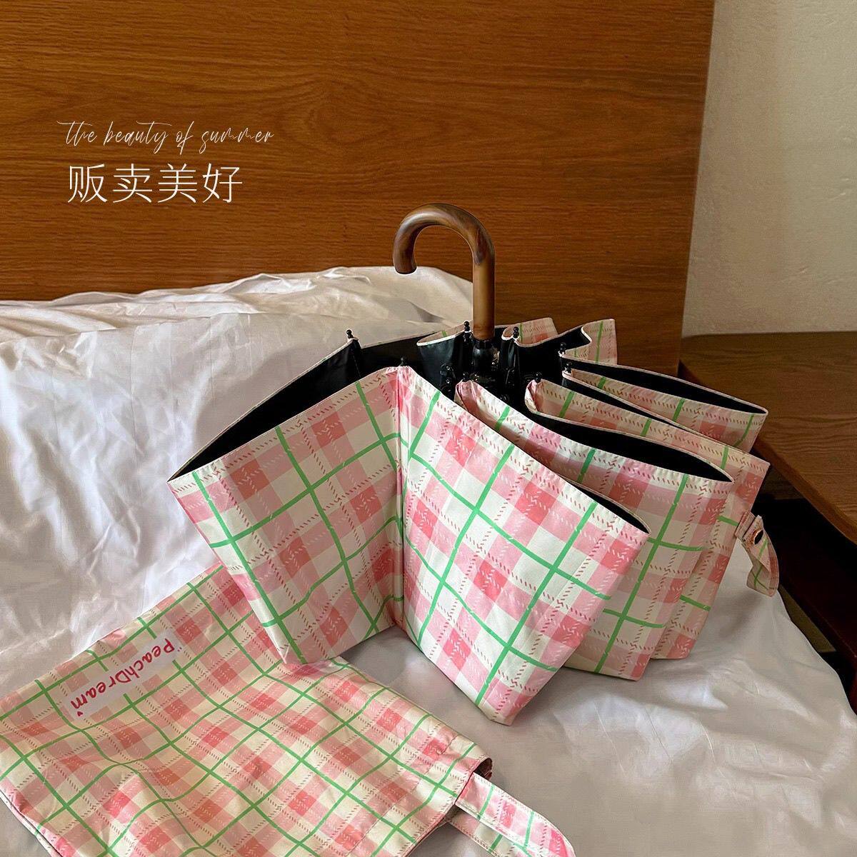女士高颜值雨伞遮阳晴雨两用伞太阳伞防晒紫外线女清新伞弯钩小众