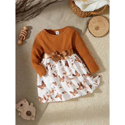 B 49529 Toddler Floral Dress Set 小童吊带裙外套套跨境外