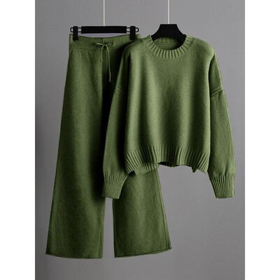 Local warehouse Women'S Oversized Round Neck Sweater Wide