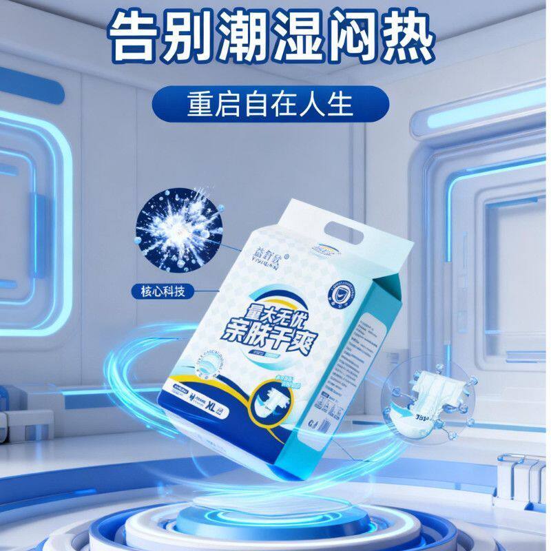 益舒欣粘贴式成人老人专用纸尿裤加宽巨厚吸水强锁亲肤男女通用款