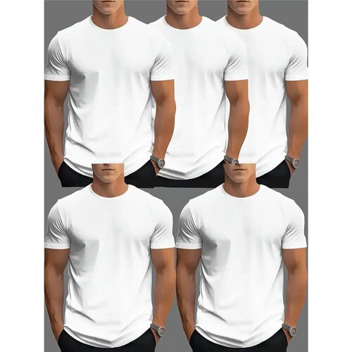 5 Piece of Blank TShirt For Men or women Unisex Casual Short