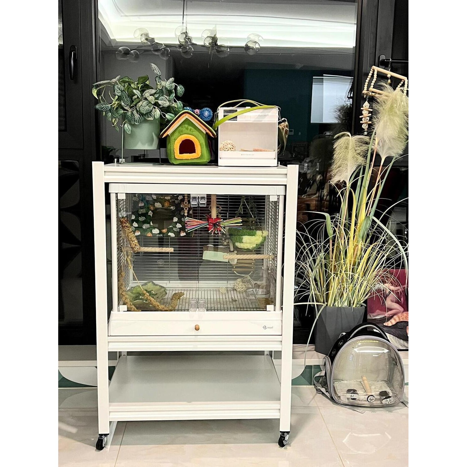 鸟笼置物架格架鸟笼架达洋鸟笼置物架落地宠物用品放置架专用架图片