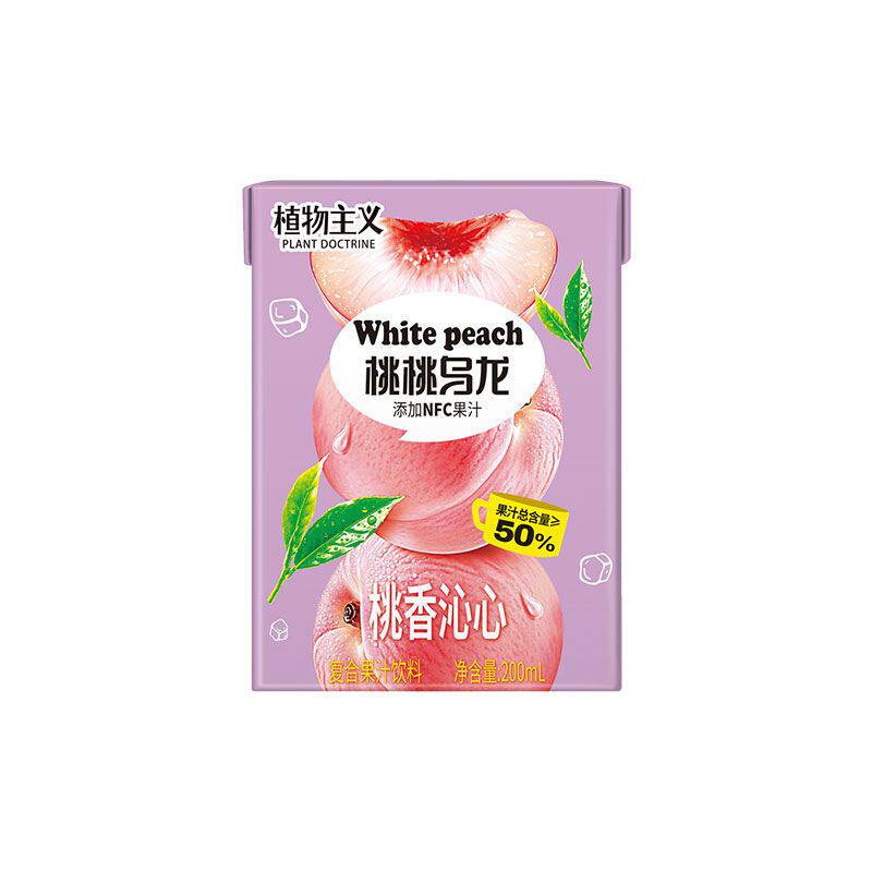 干净配方桃桃乌龙茶白桃果汁50%果汁12瓶含NFC果汁茶复合果汁饮料