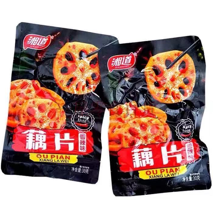湘道藕片香脆藕片香辣黑鸭味藕片脆爽素食卤味小包装网红零食30g