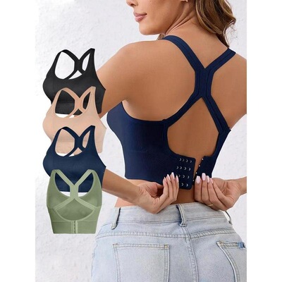 Womens Solid Wireless Bralette Comfortable Breathable