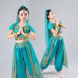 儿童印度演出服服装新疆敦煌异域民族舞风情服饰舞蹈服装茉莉公主