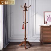 现代实木落地架简约装 实木落地衣架全实木 修家居氛围储物立式