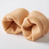 袜子女中筒秋冬季 成人保暖袜雪地袜加绒加厚男女士时尚 纯色地板袜