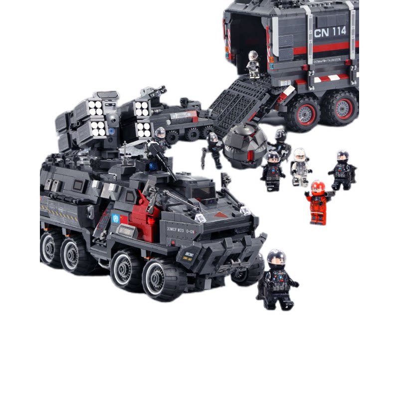 兼容乐高益智拼装积木防爆车警车玩具男孩子儿童礼物拼图2025新款