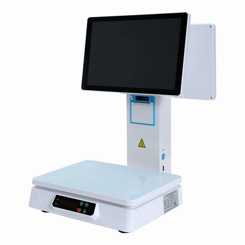 Ai智能称重收银一体机收款机收银机超市水果熟食店双屏收银一体机