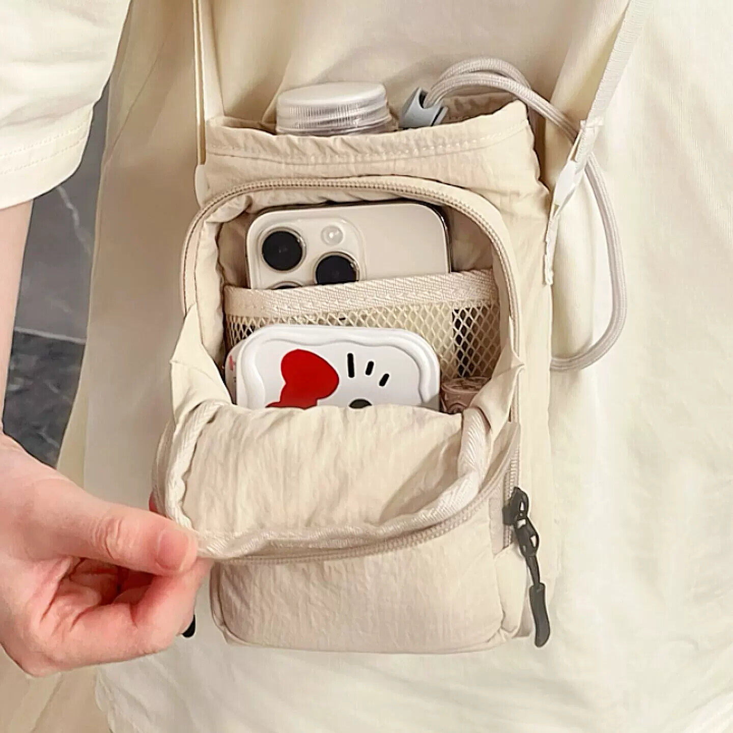 两层斜挎手机包女斜挎2026新款运动跑步夏天散步包高级感小巧轻便