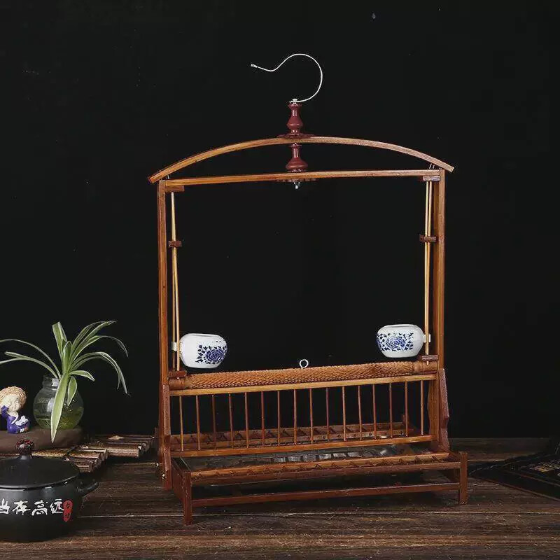 纯手工紫竹子站架鹦鹉站架伯劳八哥画眉玄凤绣眼颠颏站架站杠