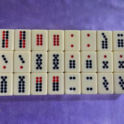 老式骨牌34牌九24张高档骨牌精湛工艺专业麻将游戏体验