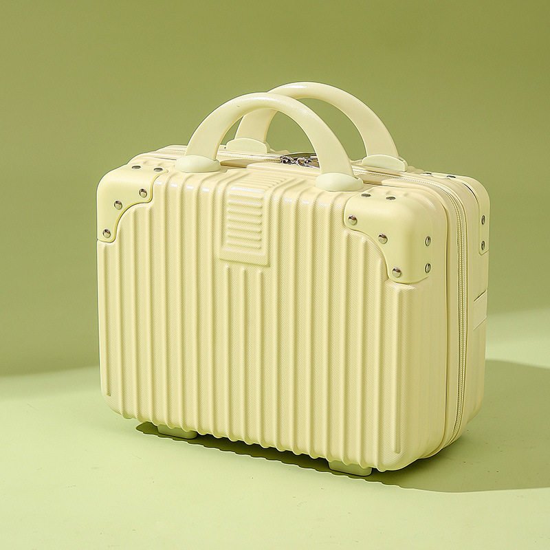 复古手提行李箱14寸化妆箱子伴手礼小型迷你旅行密码箱收纳包礼盒