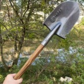 用锹钓鱼露营 户外高品质锰钢铲青钢木手柄车载露营装 金标